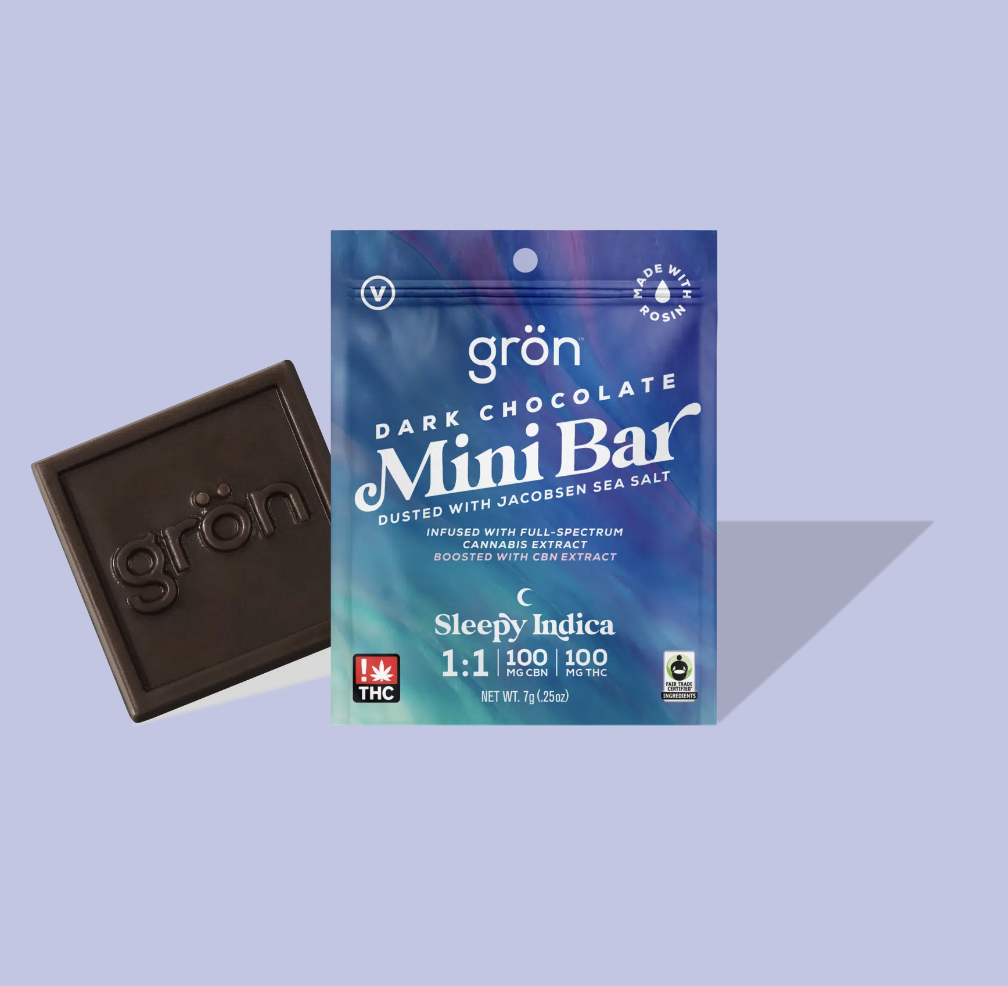 Photograph of product: 1:1 Dark Chocolate w/ Sea Salt 100mg