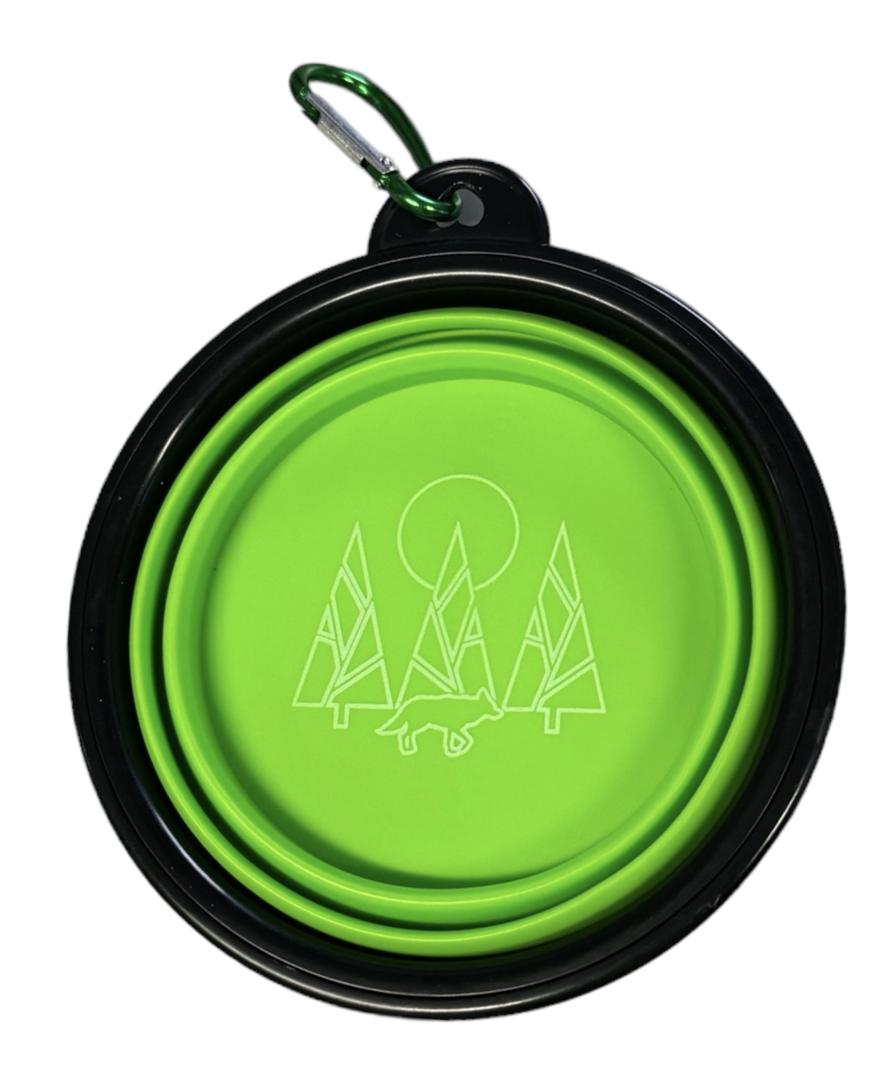 Photograph of product: Green Silicone Collapsible Pet Bowl