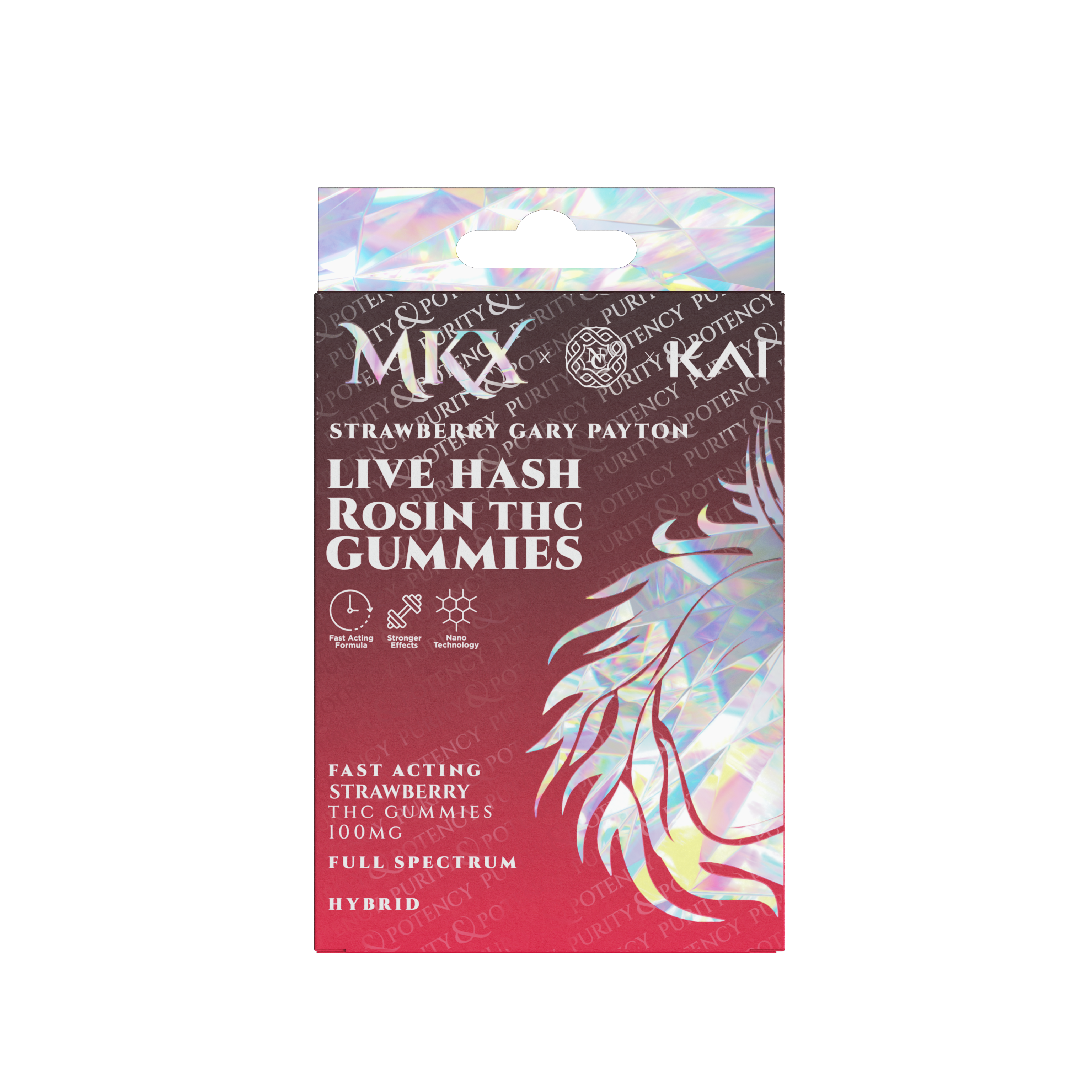 Photograph of product: Strawberry Gary Payton Strawberry Live au chocolat Rosin Gummies