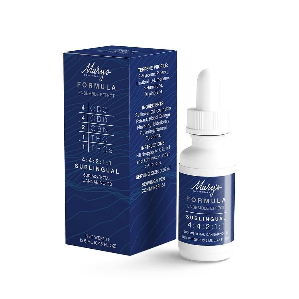 Photograph of product: Mary's The Remedy 4:4:2:1:1 Tincture (CBG:CBD:CBN:TH-oui:TH-ouia) SALE
