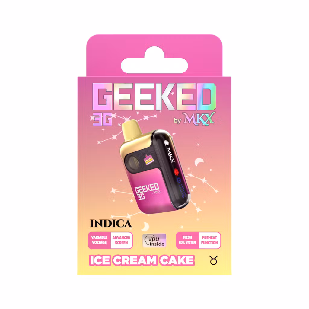 Photograph of product: Geeked - 3g Disposable - Ice Cream Cake Oui'd