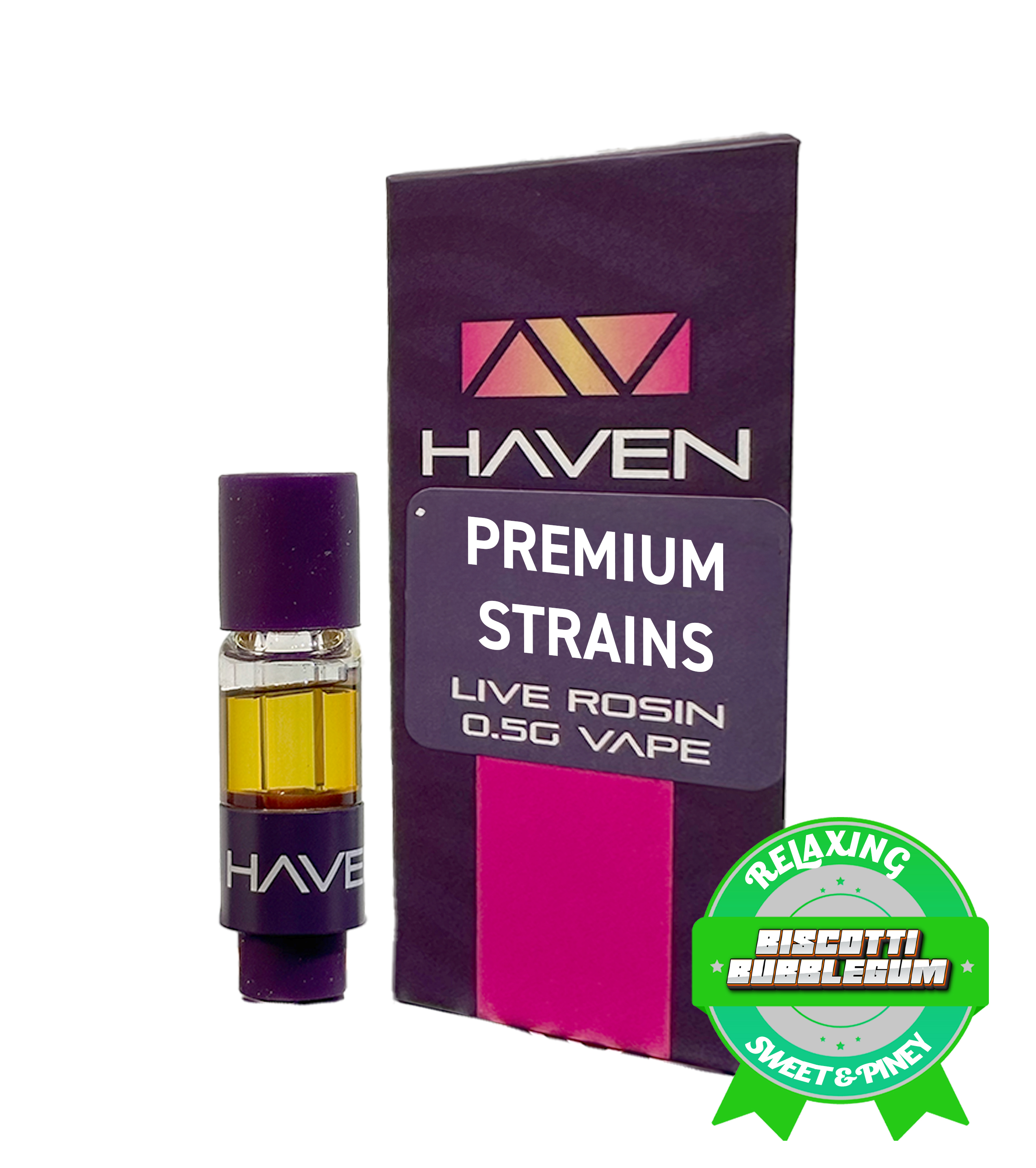 Photograph of product: White Runtz | .5g Live Rosin Cart | Haven
