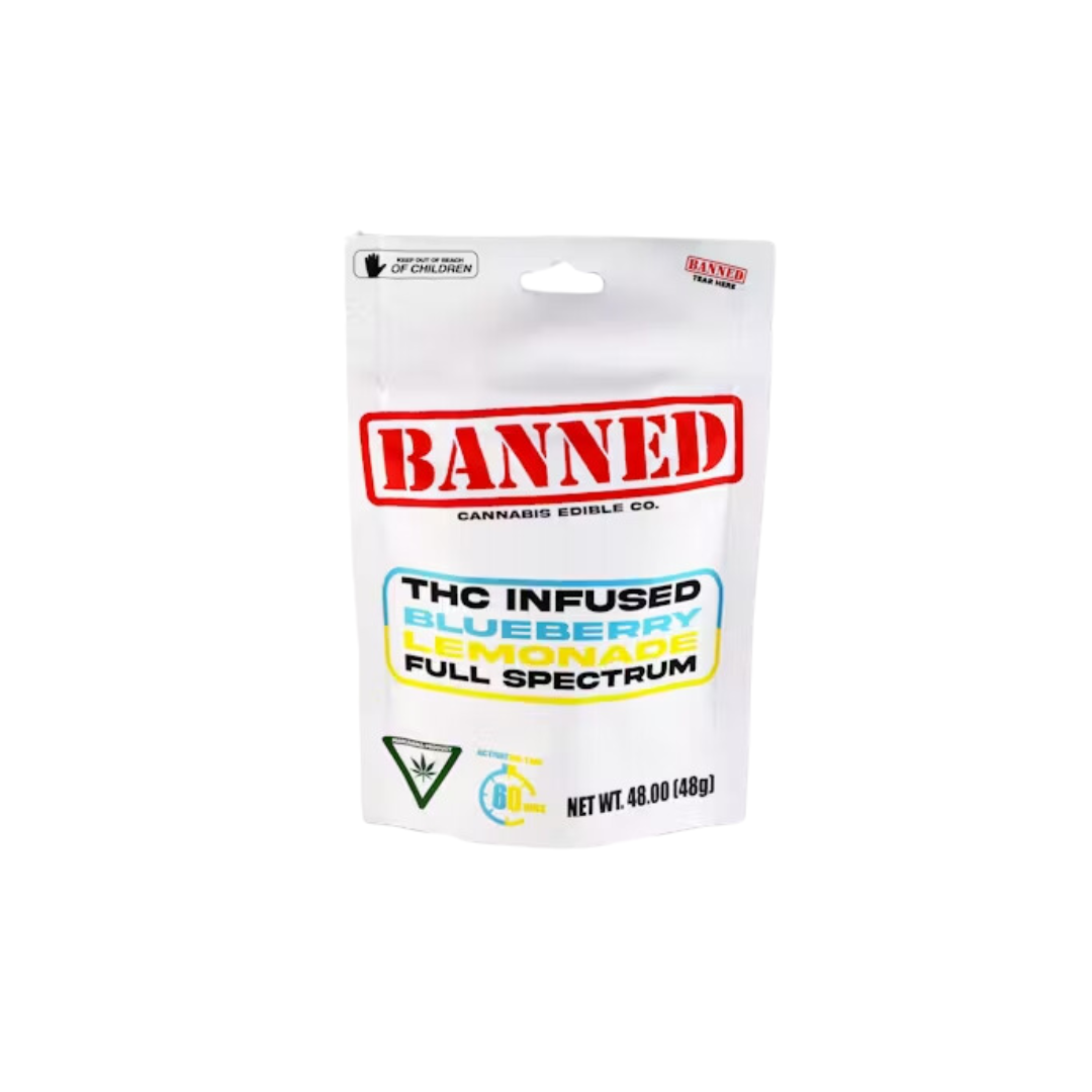 Photograph of product: Banned | Blueberry Lemonade Gummy Clusters | 4x50mg | 200mg