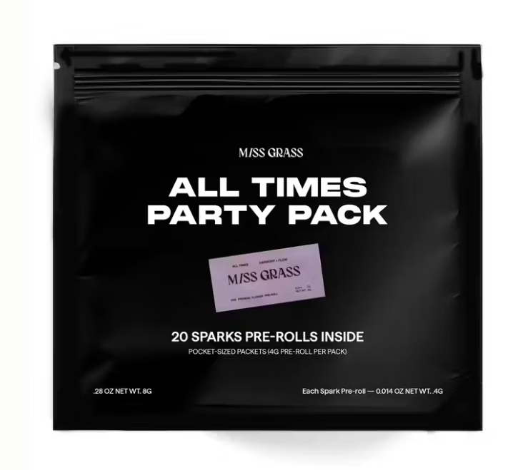 Photograph of product: Miss Grass All Times (H) Preroll Party Pack .4g 20pk