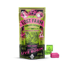 Photograph of product: Lost Farm  Dragon Fruit Tropical Cherry Live Rosin Chews | 100mg