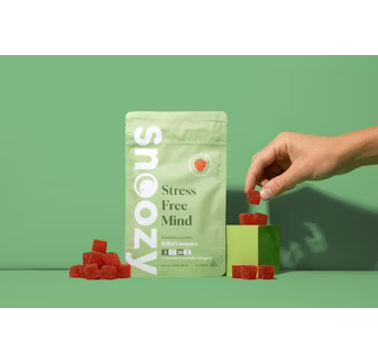 Photograph of product: Snoozy | Stress Free Mind | Gummy Edibles | 20ct