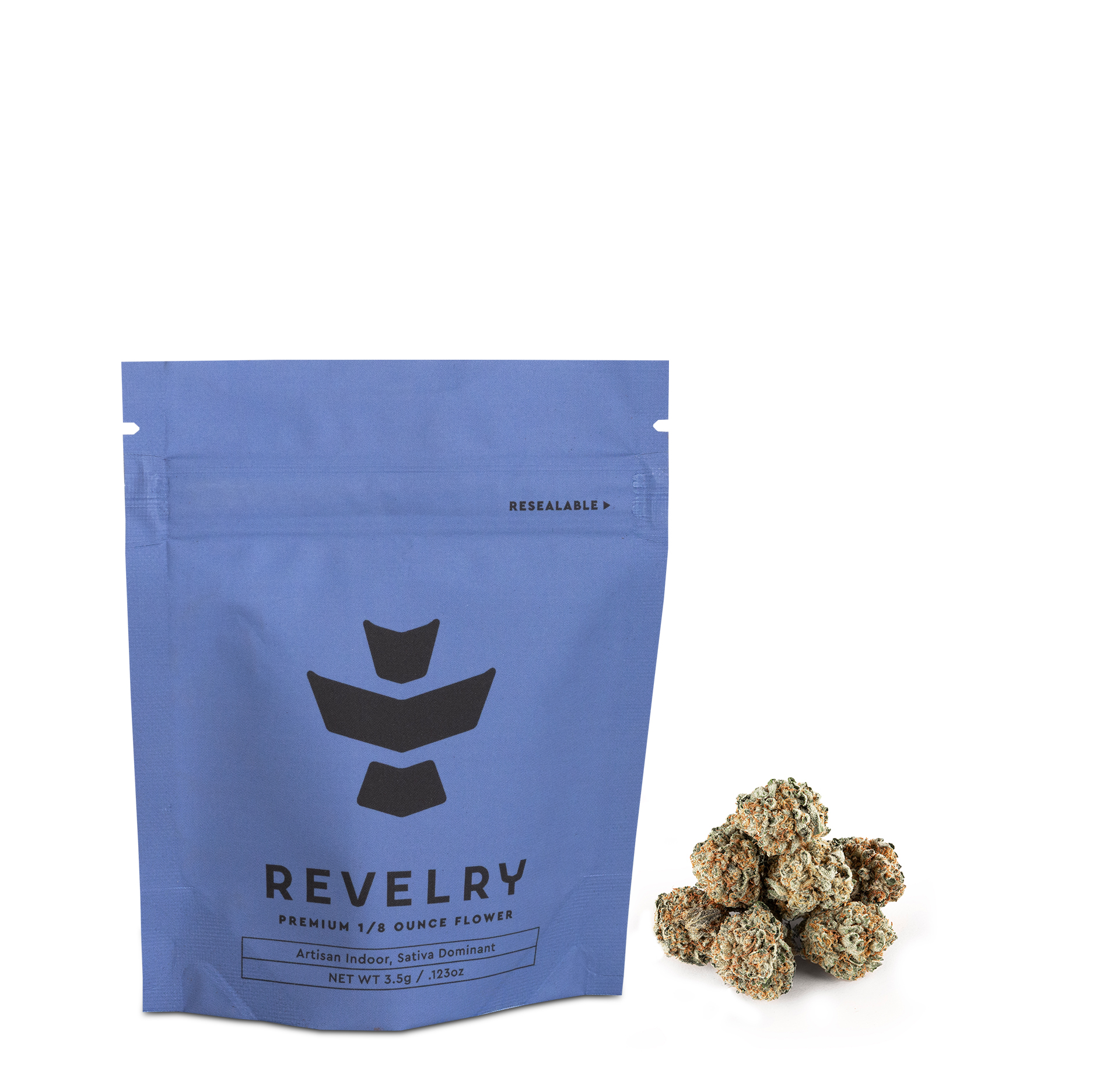 Photograph of product: Revelry Hybrid Red Bullz - 3.5g