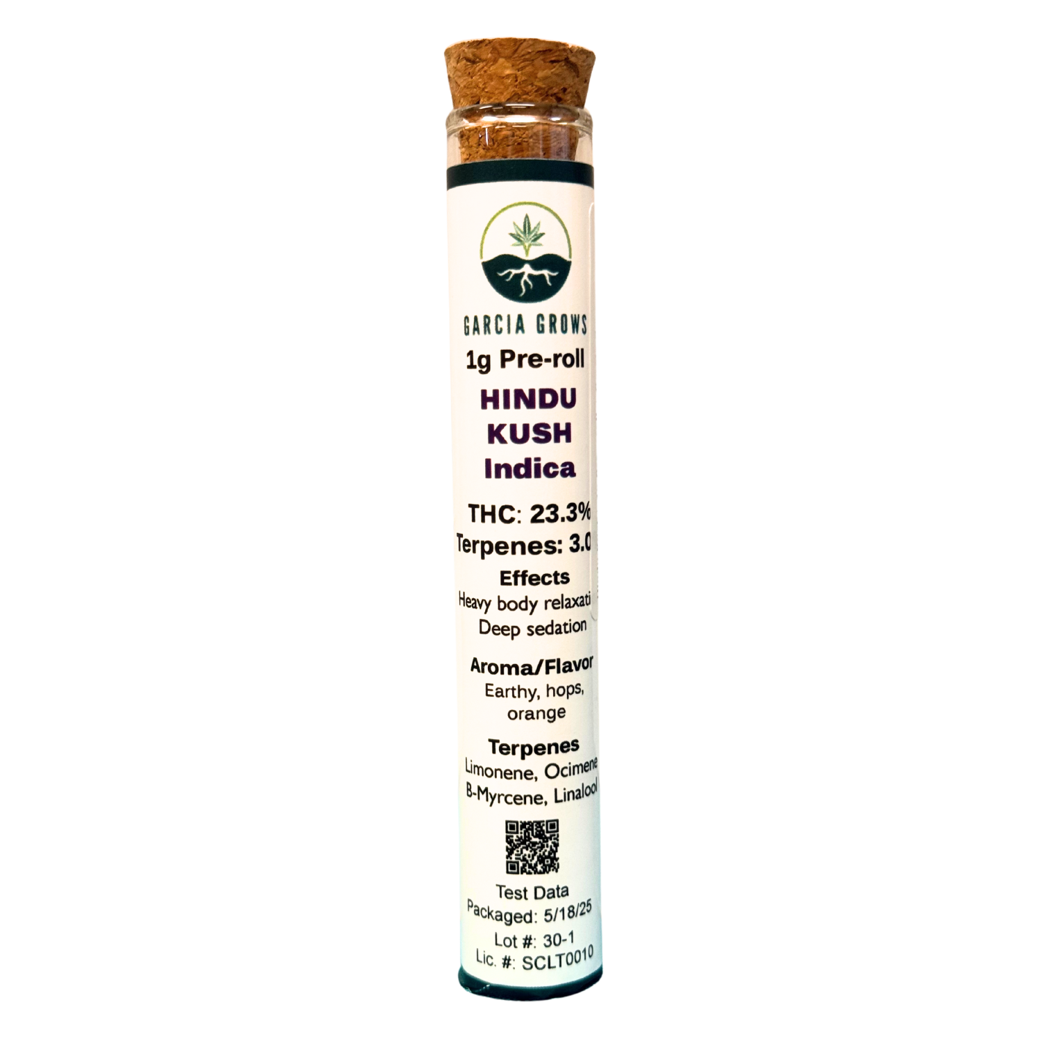 Photograph of Product: Orgasmic Hashplant | 1g Pre-roll | Garcia Grows
