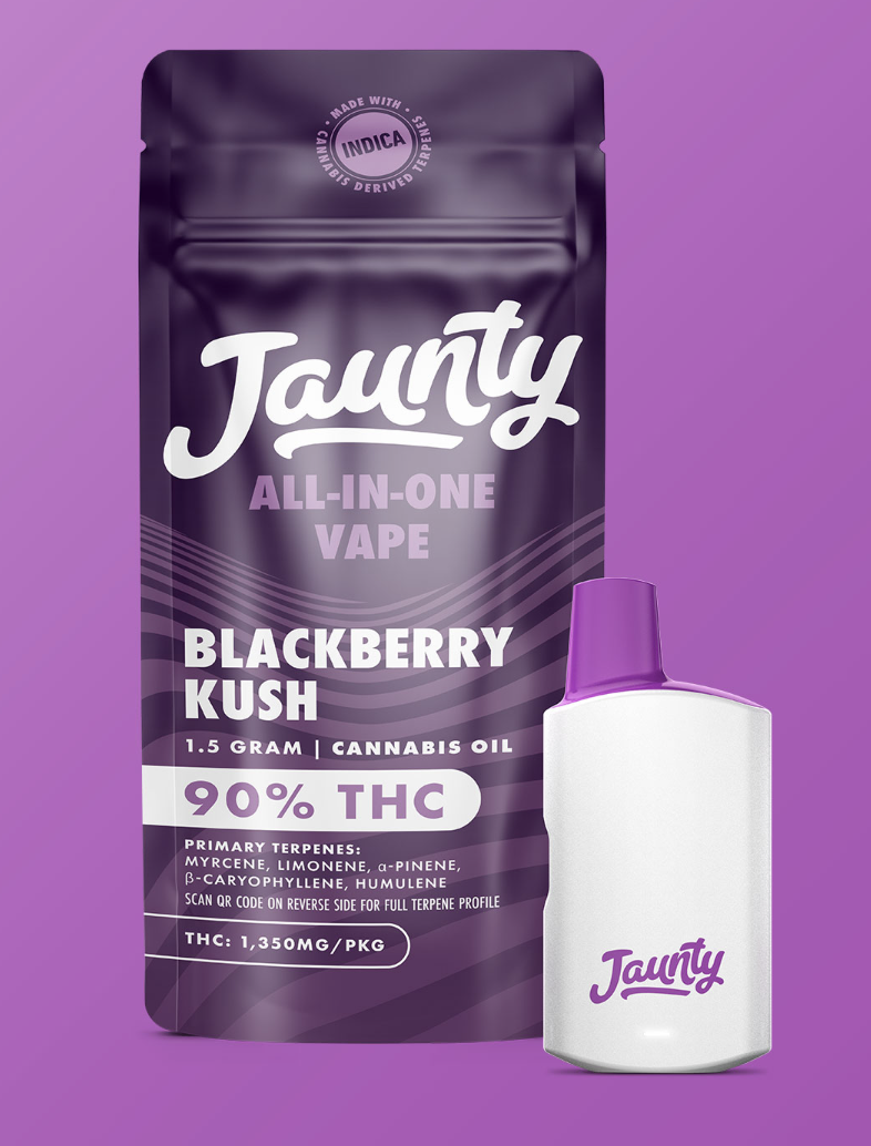 Photograph of product: Jaunty | Blackberry Kush Disposable Palm
