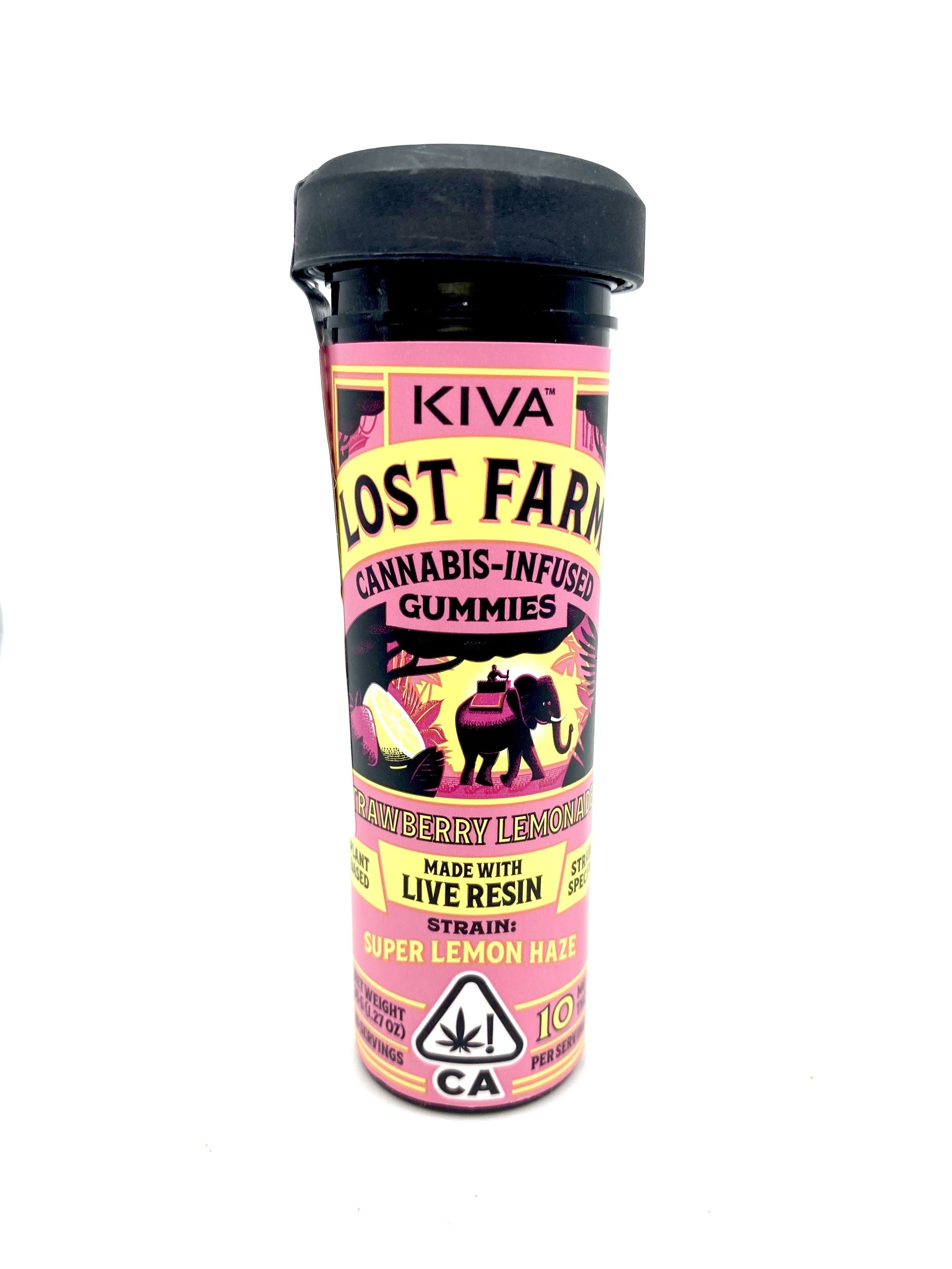 Photograph of product: Lost Farm - Gummies - Strawberry Lemonade x Super Lemon Haze - 100mg