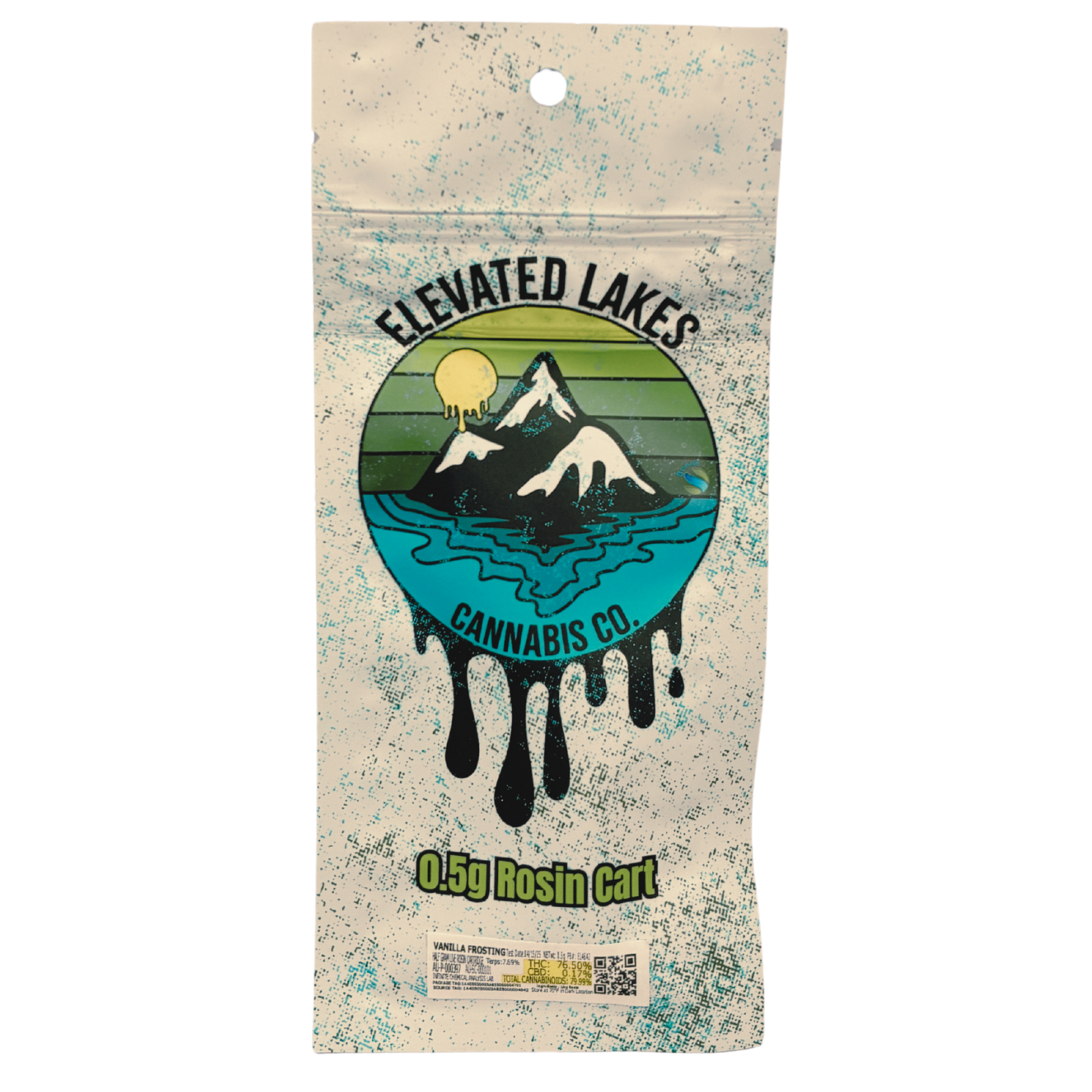 Photograph of product: Elevated Lakes | Vanilla Frosting | Live Rosin Cartridge