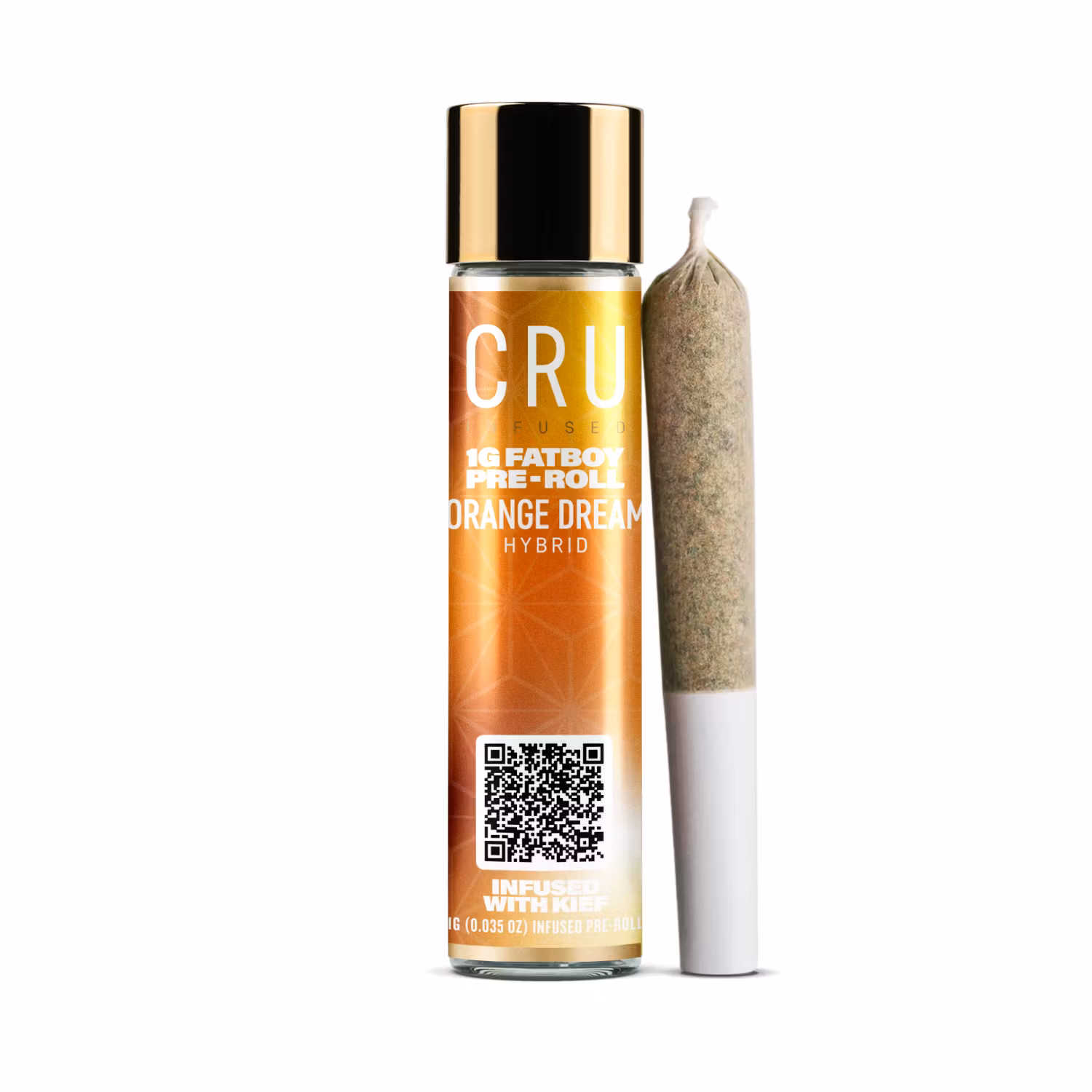 Photograph of product: CRU | Orange Dream Fat Boy Infused Pre-Roll