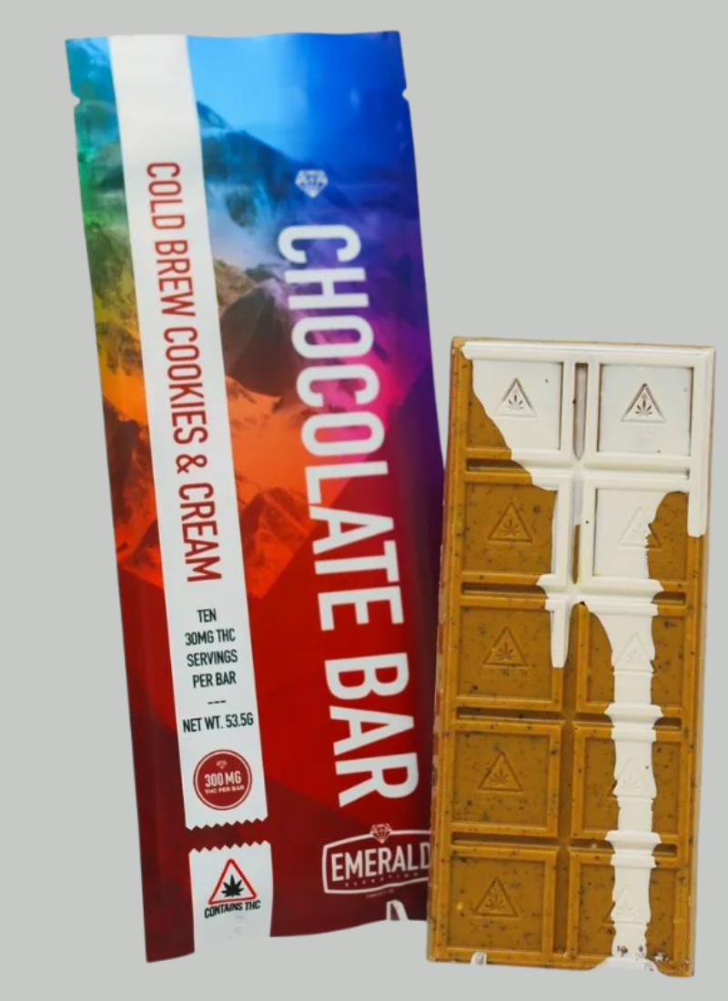 Photograph of product: 1000mg Cold Brew Cookies and Cream Chocolate Bar
