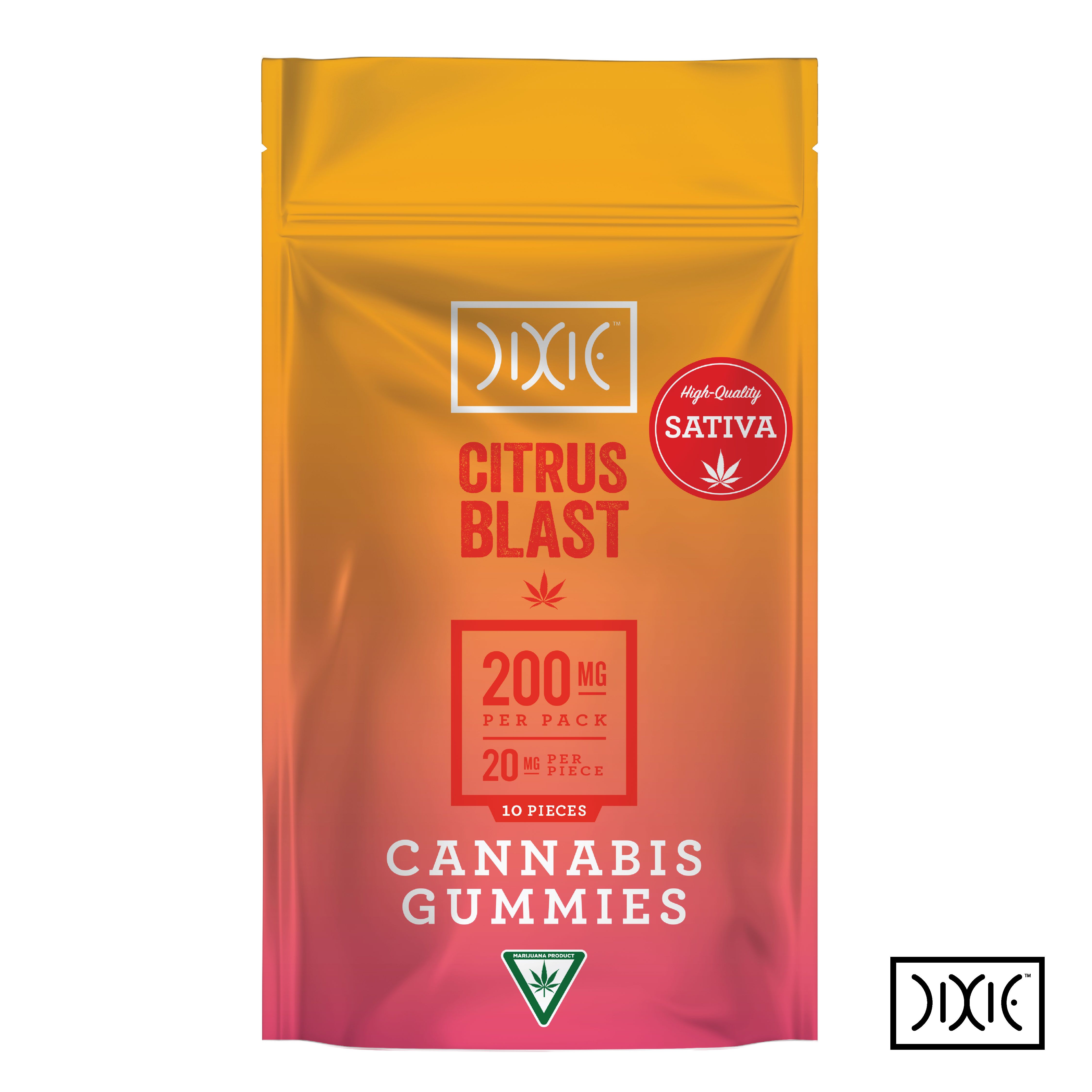 Photograph of product: Dixie | 200mg Gummies | Citrus Blast
