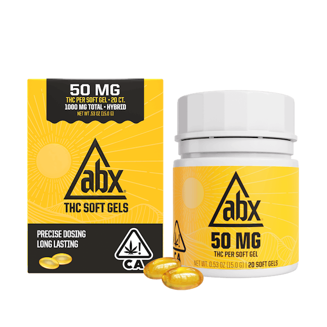 Photograph of product: 50mg THC | 20ct Soft Gels