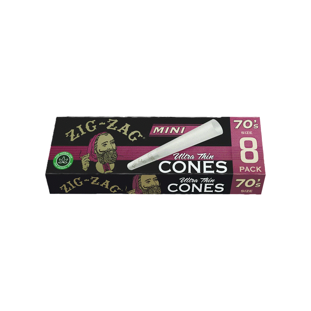 Photograph of product: Zig Zag Mini 70's Cones Ultra Thin