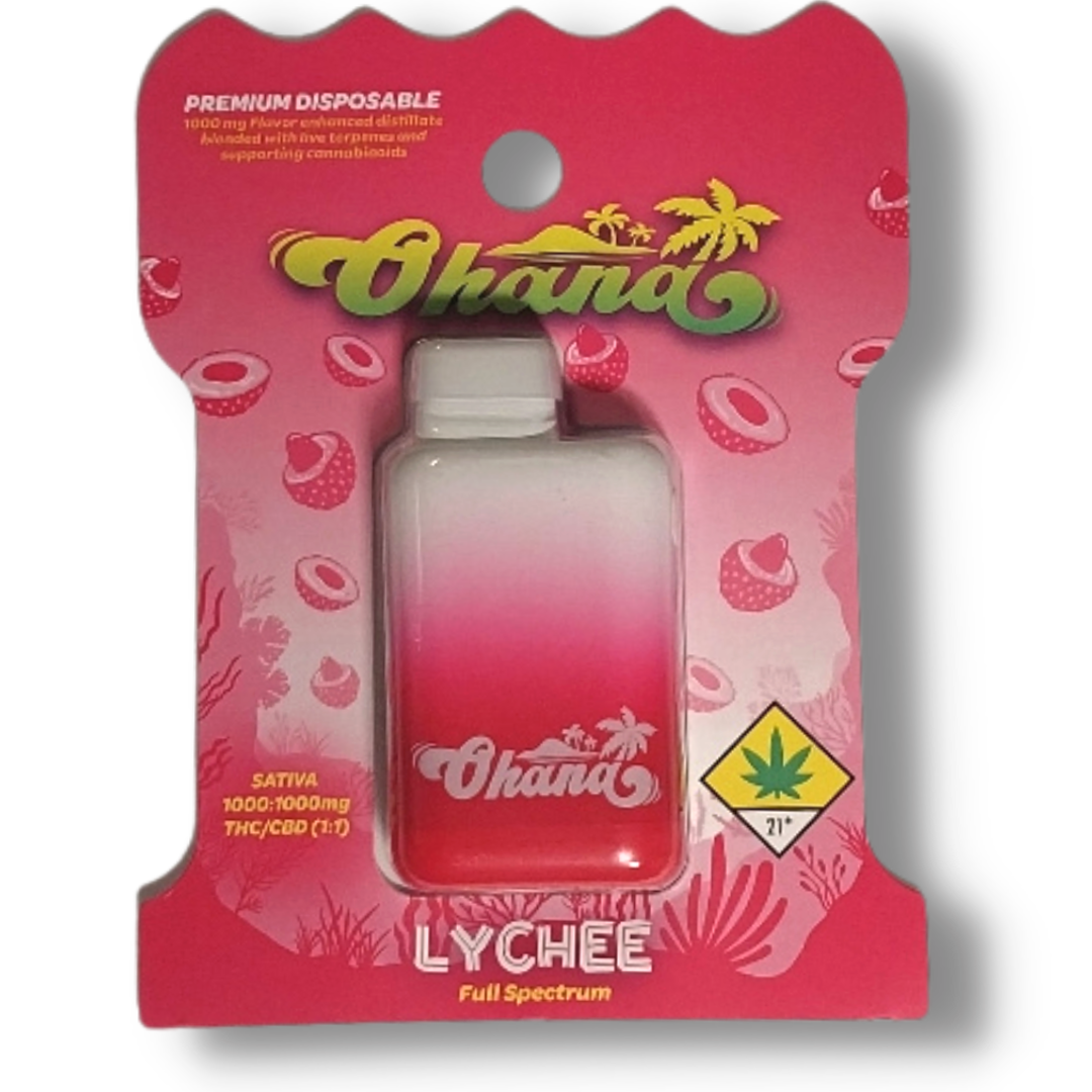 Photograph of product: 1:1 CBD Lychee Disposable (Ohana)