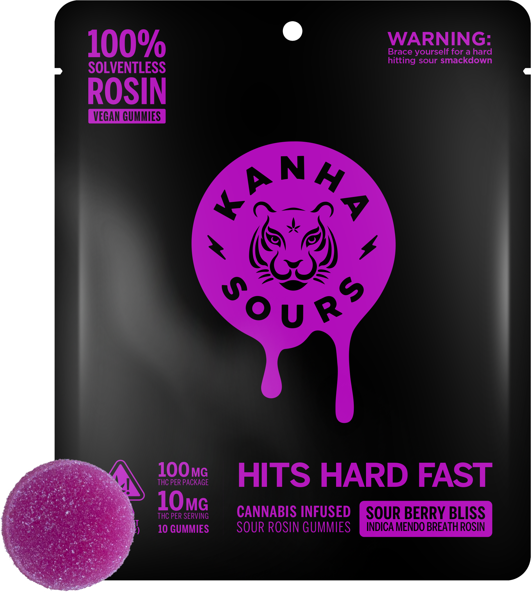 Photograph of product: Sour Berry Bliss Rosin Sours Gummies 10-pack