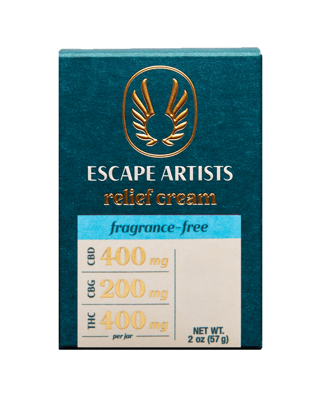 Photograph of product: Escape Artist | Fragrance-Free Relief Cream | 1:1 TH-oui:CBD | 400mg