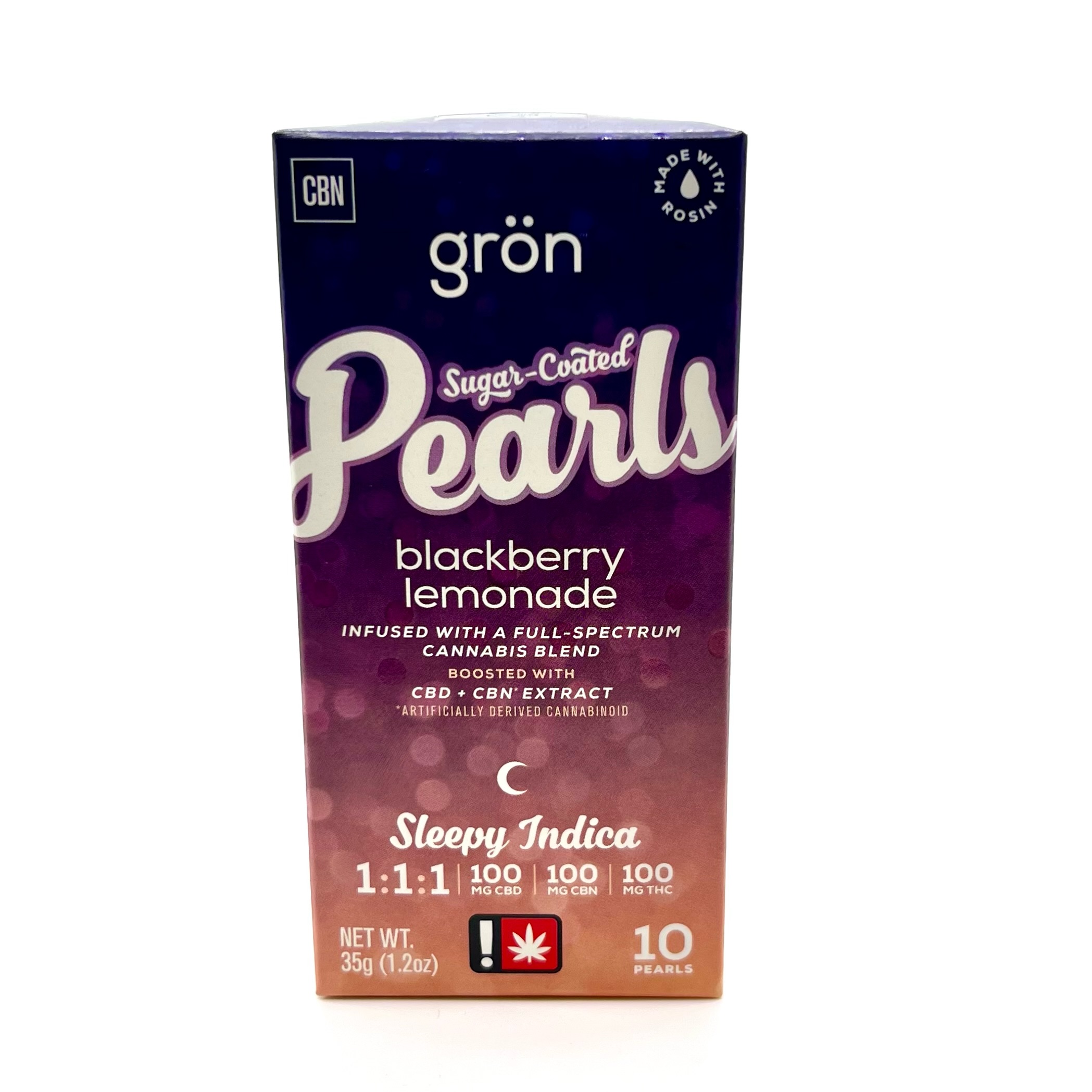 Photograph of product: GRON | Blackberry Lemonade 1:1:1 | TH-oui:CBD:CBN | Full Spectrum | Gummy 10pk