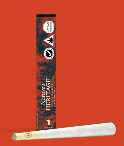 Photograph of product: Peach Pistol - Bubble au chocolat Infused Preroll - Nature's Heritage