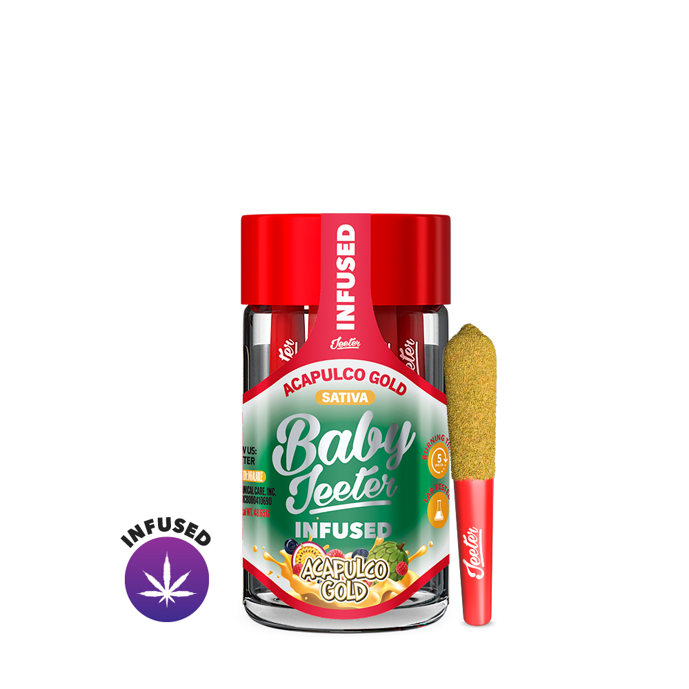 Photograph of instaPanelPhoto: Acapulco Gold Baby Jeeter Infused Pre-Roll 5-pack | 2.5g