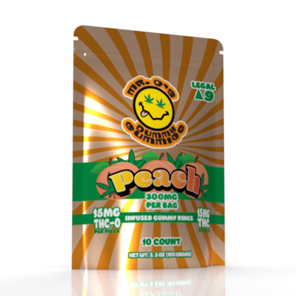 Photograph of product: 300mg Mr. O's Dummy Gummies - TH-ouiO & Delta 9 - Peach