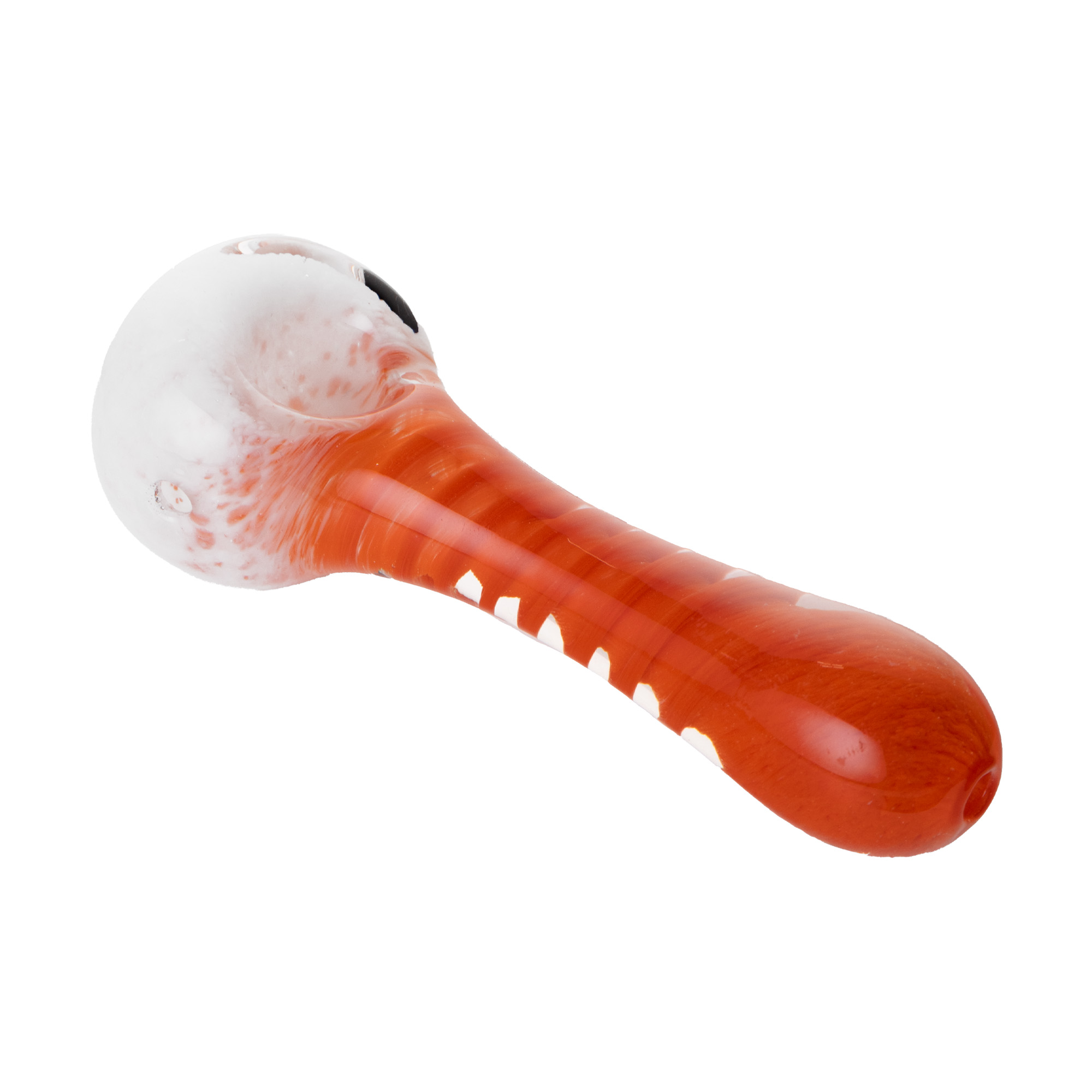 Photograph of product: IO Twist Spoon | White Frit w/ Orange