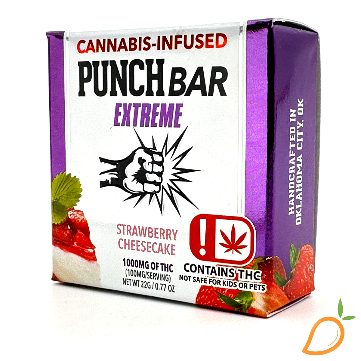 Photograph of product: 1000mg Strawberry Cheesecake Punch Bar Punch Edibles