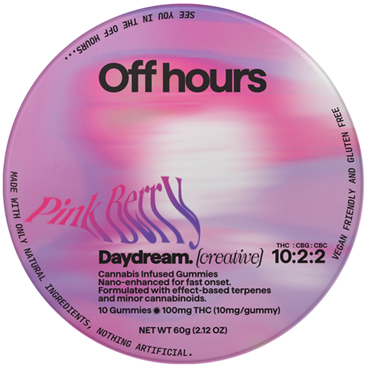 Photograph of product: Daydream: Pink Berry - TH-oui:CBG:CBC Gummie 10 Pack (100mg)