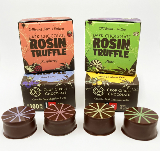 Photograph of product: Crop Circle Chocolates - Raspberry Truffle 5pk | 100mg
