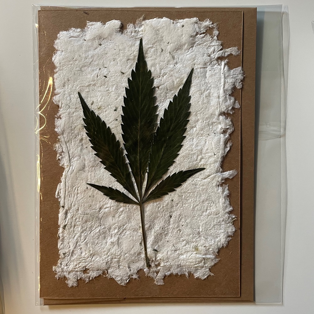 Photograph of Product: Art - Large Cannabis Leaf Notecards