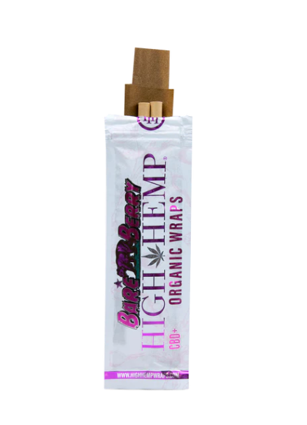 Photograph of product: HIGH HEMP - ORGANIC WRAPS - 2PK - BARE BERRY