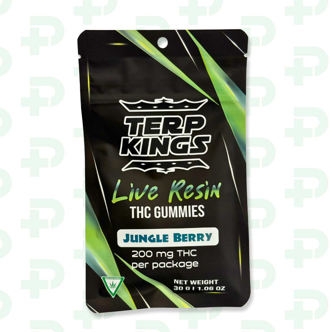 Photograph of product: Terp Kings 200mg Live Resin Gummies - Jungle Berry