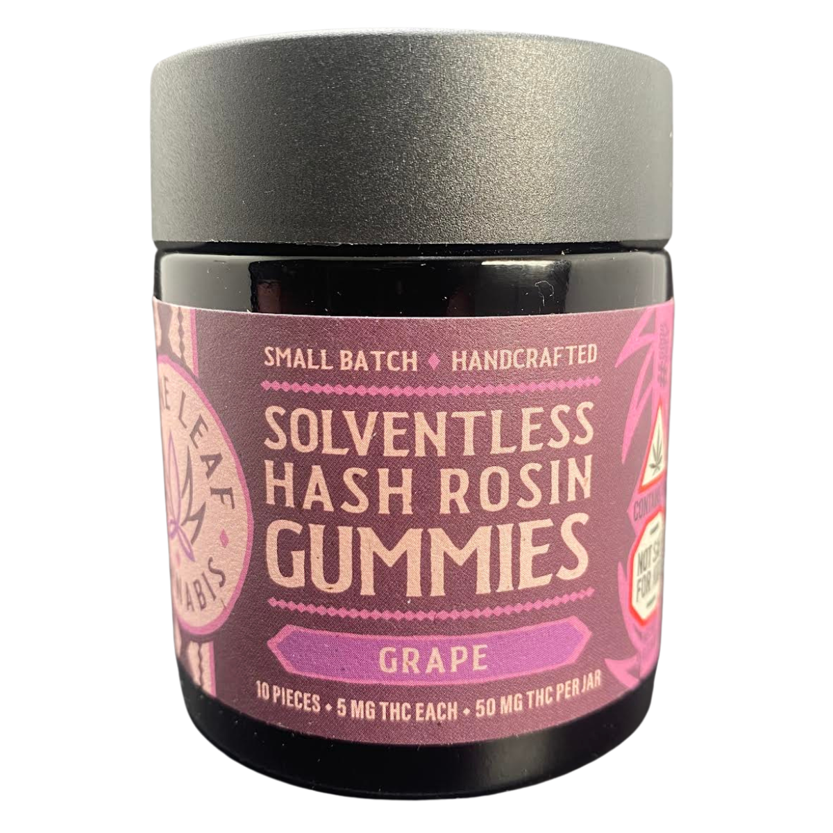 Photograph of Product: Stone Leaf - 5mg Hash Rosin Gummies - Grape