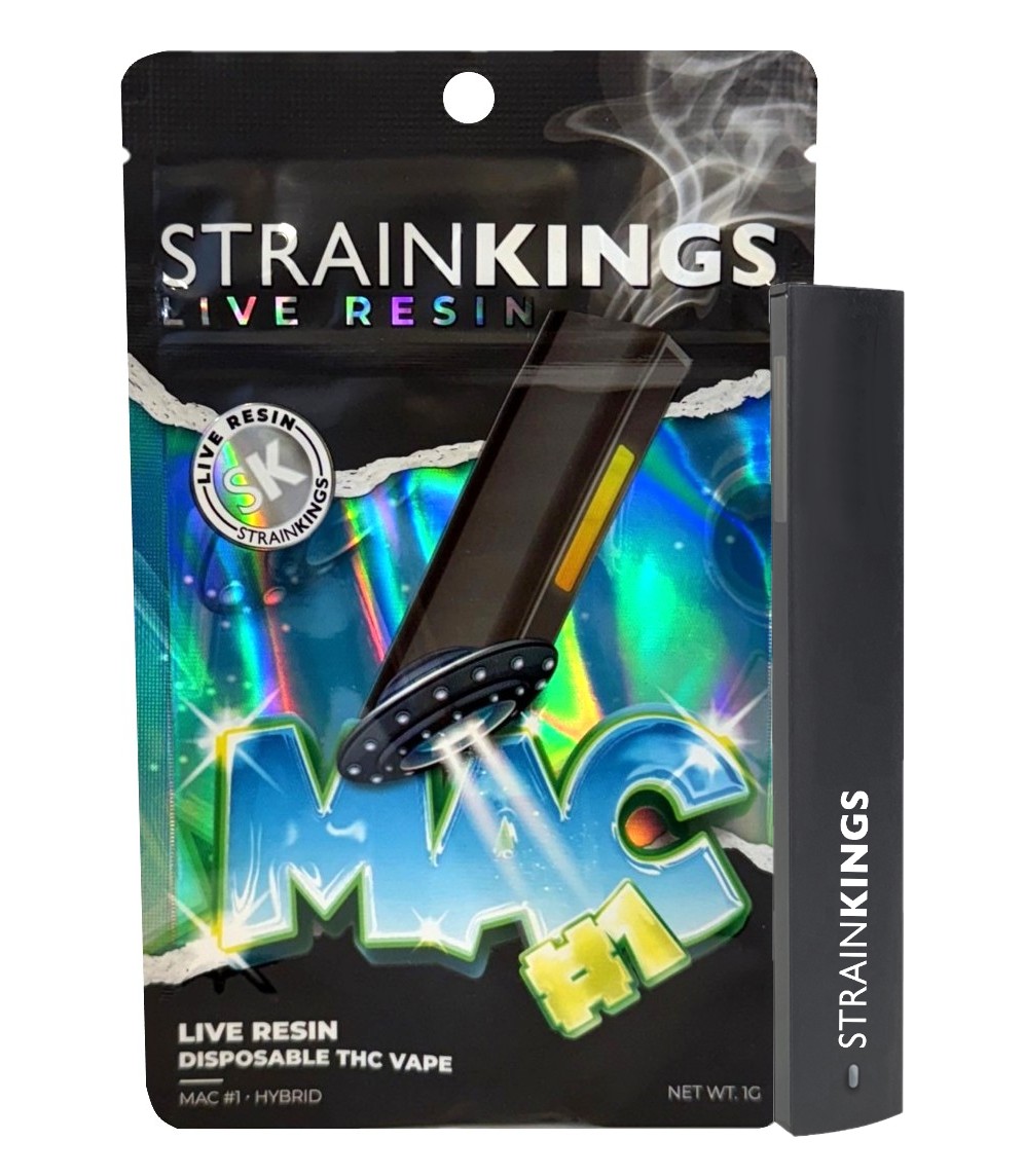 Photograph of product: Strain Kings Mac 1 Live Resin All-In-One Vape Rec