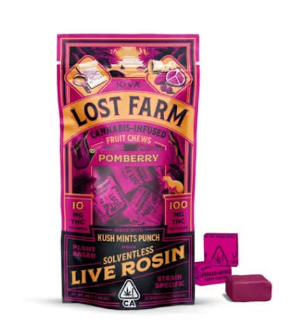 Photograph of product: Pomberry x Kush Mints Punch - Rosin Lost Farm Chews - Pomberry (H)