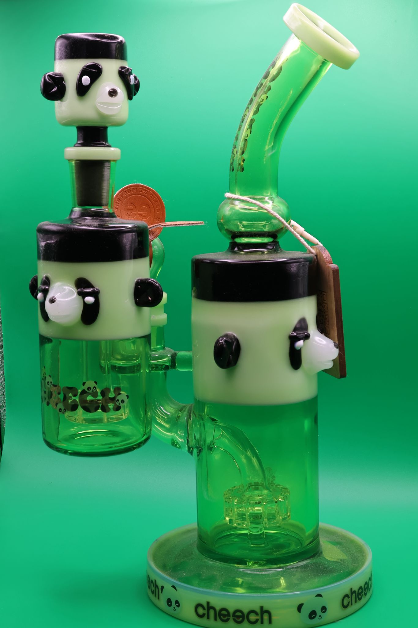 Photograph of product: Northstar Cheech Glass Panda Rig Green