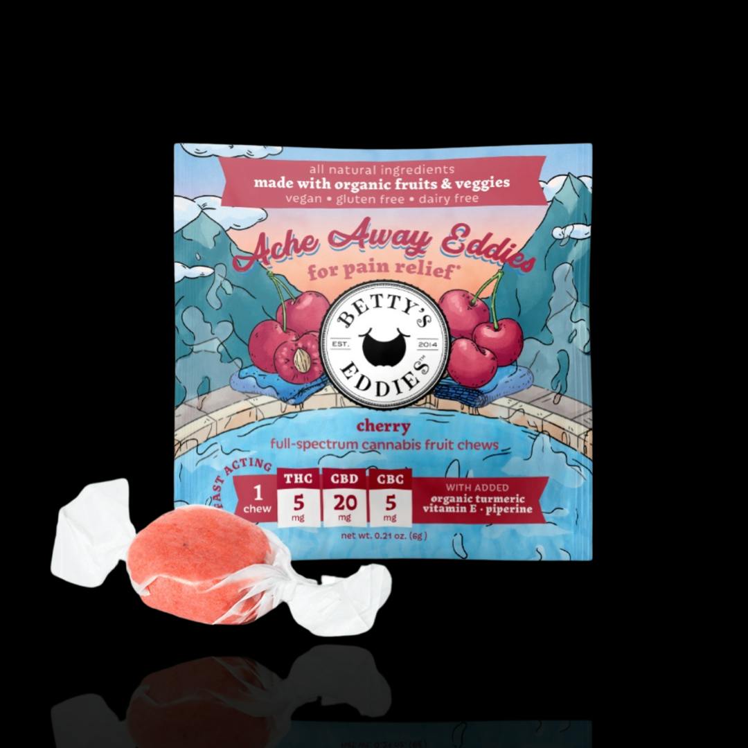 Photograph of product: Betty's Eddies | Ache Away-Cherry | [1 pack | 5mg]