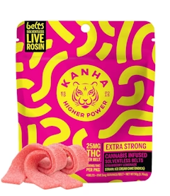 Photograph of product: Kanha Rosin Sour Belt 100mg Strawberry Lemonade