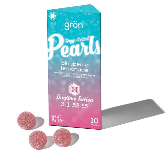 Photograph of product: Pearls - Blueberry Lemonade 3:1 100mg 10 pk