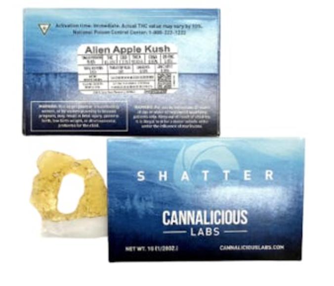 Photograph of product: ALIEN APPLE KUSH | SHATTER
