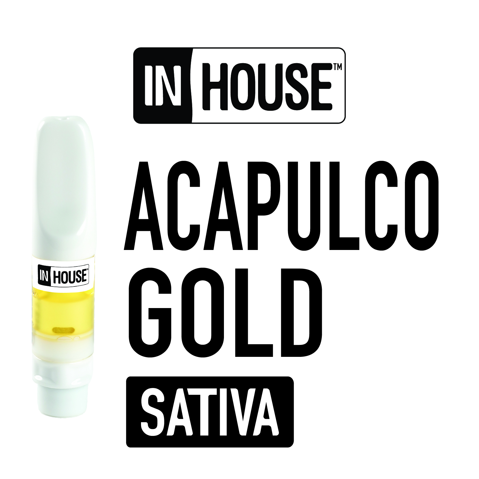 Photograph of product: In House Acapulco Gold .5g Vape Cart