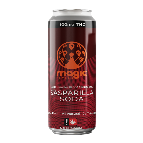 Photograph of product: 100mg Sasparilla Soda
