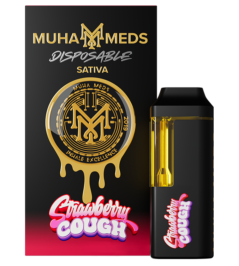 Photograph of product: Muha Meds Strawberry Cough Disposable Vape Rec