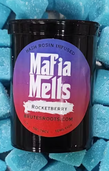 Photograph of product: Mafia Melts Gummies 10pk/100mg au chocolat Rosin- Rocketberry