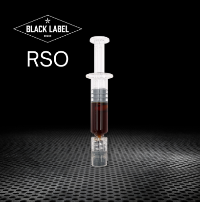 Photograph of product: Black Label 1g RSO- AJs Sour Diesel