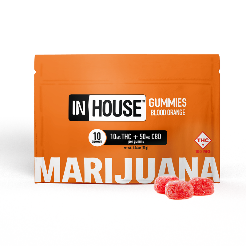 Photograph of product: 100mg Fast Acting Gummies | Blood Orange 5:1 CBD:TH-oui