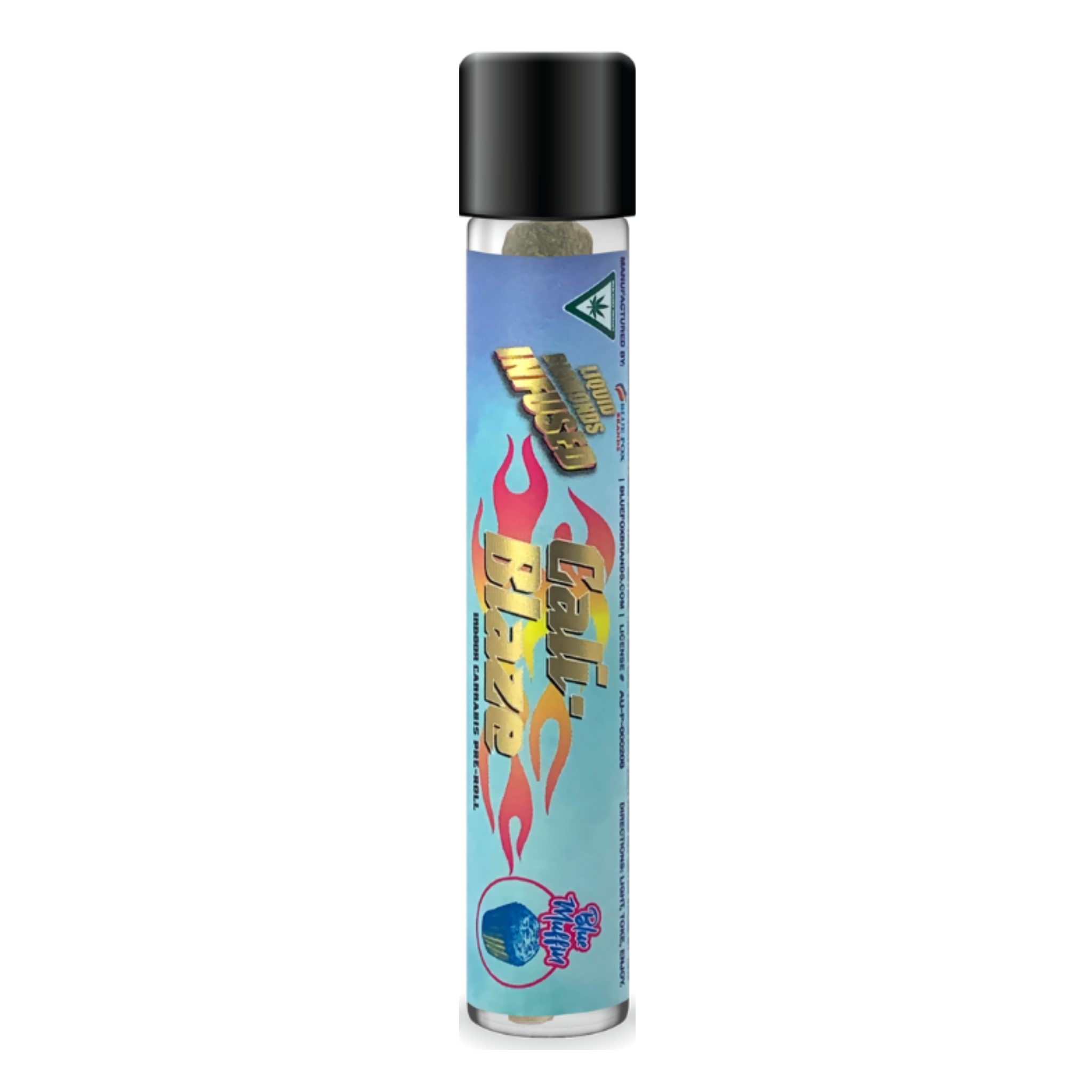 Photograph of product: Cali-Blaze - Liquid Diamond Pre-roll 1.2g - Blue Muffin - Hybrid