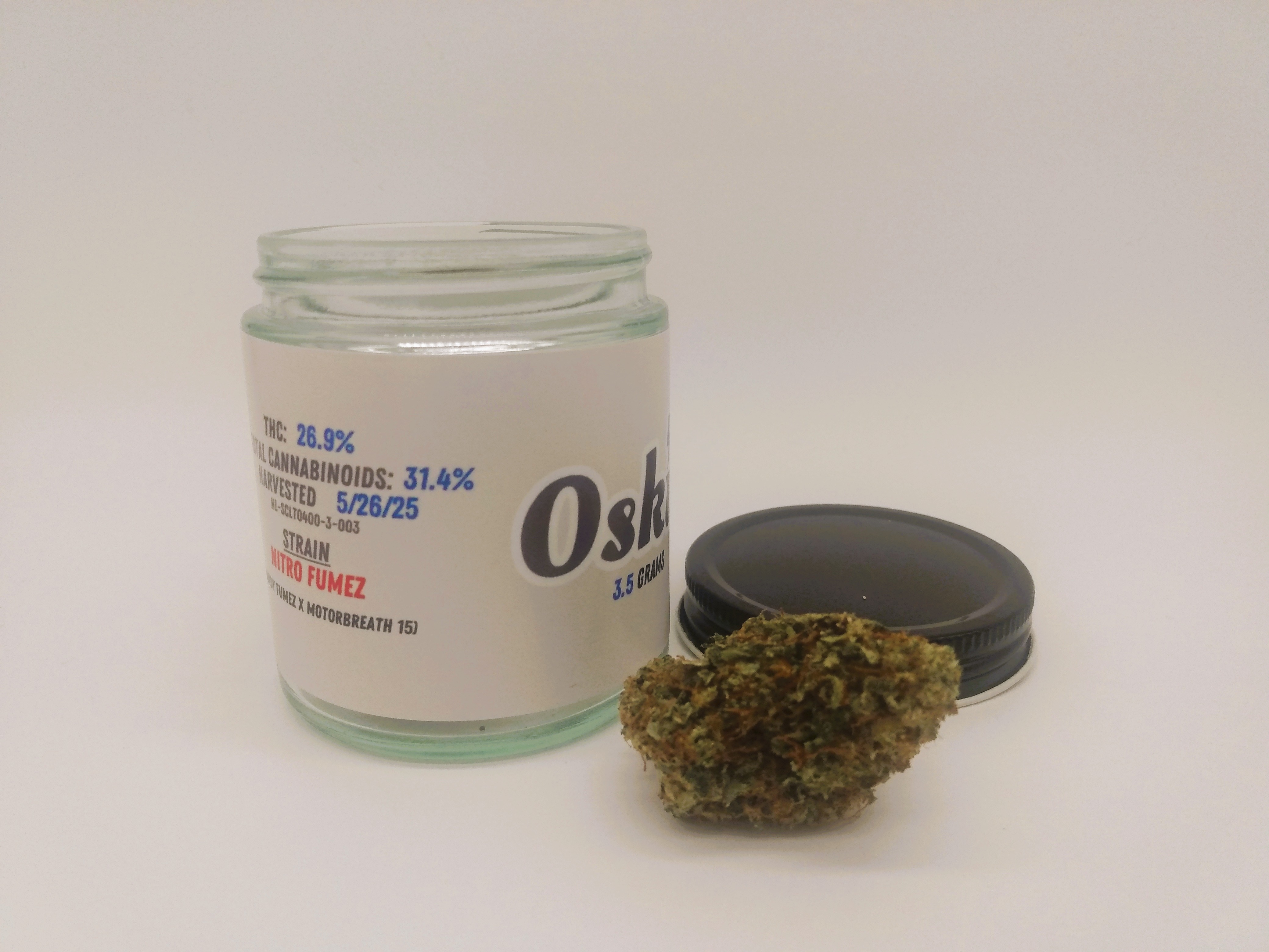 Photograph of product: Oski's | Nitro Fumez | Flower | 3.5g | 26.9% TH-oui